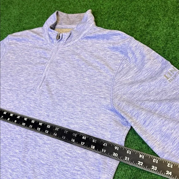 Johnnie-O: Quarter-Zip Golf & Casual Pullover Sweater (Light Blue / Size Medium) - Picture 4 of 8